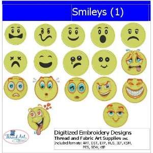  Digitized Embroidery Designs   Smileys(1) Arts, Crafts 
