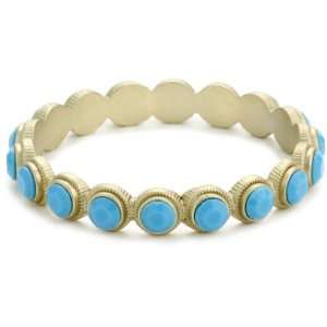   Freede Jewelry Antique Gold with Turquoise Bangle Bracelet: Jewelry