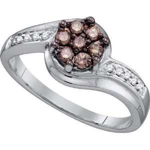  0.34cttw Diamond FLOWER Ring ( Size 7 H I Color, I1 I2 