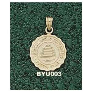  14Kt Gold Brigham Young Scalloped Seal