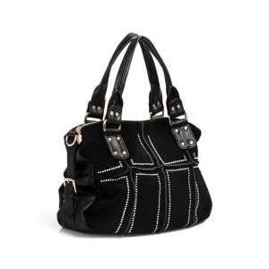  DIOU Crystal Rhinestone and Stripes Design Hobo Handbag 
