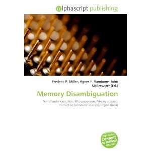  Memory Disambiguation (9786132743749) Books