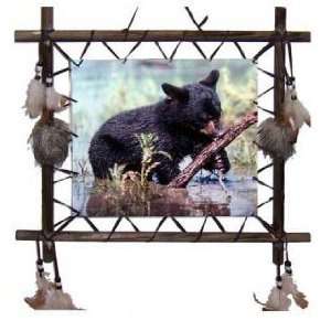  Beautiful Black Bear Cub In River Scene Dreamcatcher