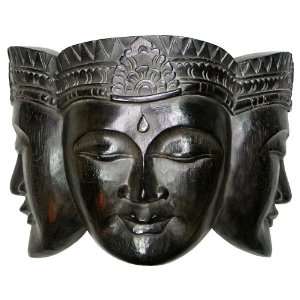  Three Faces Mask~Bali Sculpture~Art~Wall Deco~Carving 