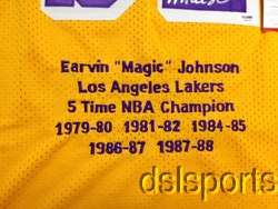 MAGIC JOHNSON SIGNED AUTOGRAPHED NEW LAKERS #32 JERSEY PSA/DNA  