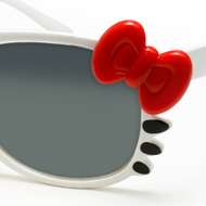 White Frame Hello Kitty Style Sunglasses Really Cute and Unique Bow 