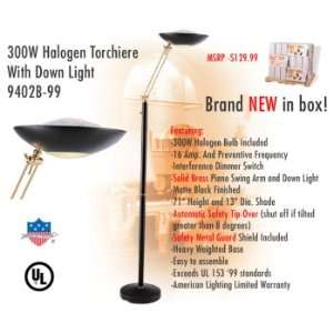  American Lighting 9402B 99 300W Halogen Torchiere With 