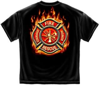 Fire Fighter shirt NEW: Fire Rescue   Courage   Honor  