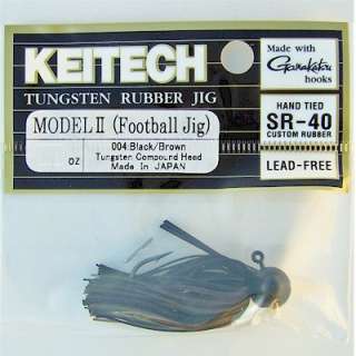 Keitech Tungsten Rubber Jig Model II (Football Jig) ~ Black Brown 