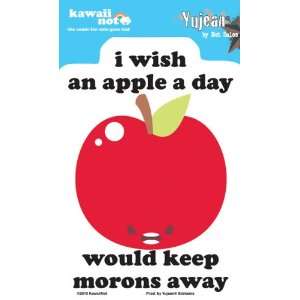   Not   I Wish an Apple a Day Would Keep Morons Away   Sticker / Decal