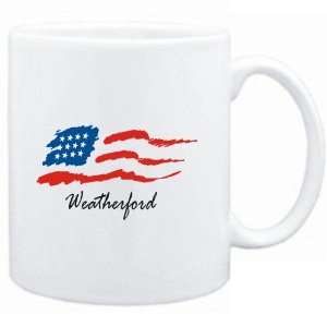  Mug White  Weatherford   US Flag  Usa Cities Sports 
