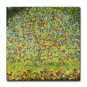  Gustav Klimt Art Apple Tree Art Tile Coaster by CafePress 