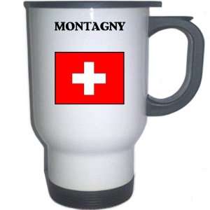  Switzerland   MONTAGNY White Stainless Steel Mug 