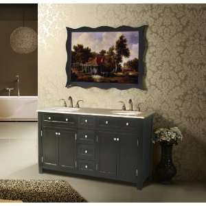  72 Double Sink Vanity with Baltic Brown Marble Top: Home 