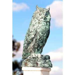  14 Bronze Garden Wise Owl Bird Statue Yard Art Patio 