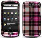 NEW PINK PLAID HARD CASE COVER FOR HTC/GOOGLE NEXUS ONE PHONE