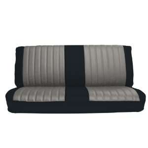 Acme U1005 898L Front Black Vinyl Bench Seat Upholstery with Silver 