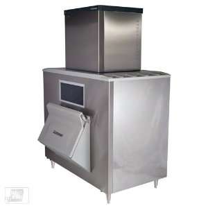   996 Lb Full Size Cube Ice Machine w/ Storage Bin: Home & Kitchen