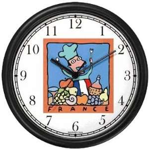  Hot Dog Stand Vendor or Merchant and Dog Wall Clock by 