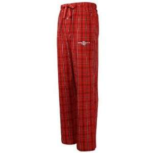 Houston Rockets Red Plaid Genuine Pajama Pants:  Sports 