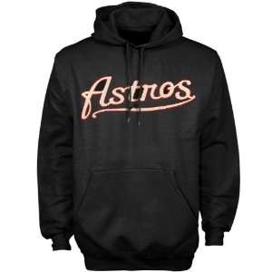  Majestic Houston Astros Black Import Hoody Sweatshirt 