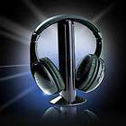 in 1 Wireless Headphone Earphone Black for MP3/MP4 PC TV CD FM Radio