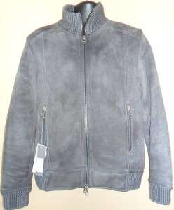 MEATPACKING D. Mens L SHEARLING Leather Jacket Large Taupe NWT $998 