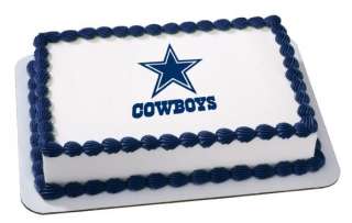   Cowboys ~ Edible Image Icing Cake, Cupcake Topper ~ LOOK!!!  