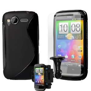  Accessory Pack For The HTC Desire S S Line Gel Case With 
