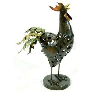   Strategies H73109 Rooster Metal Statuary: Patio, Lawn & Garden
