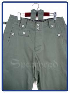 WW2 German Reed Green Drillich M42 Field Trousers XL  