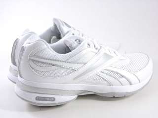   Tone White/Silver Sparkle Fitness Walking Trainers Women Shoes  