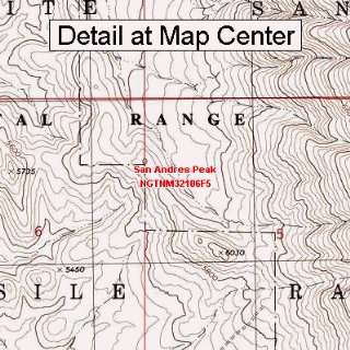 USGS Topographic Quadrangle Map   San Andres Peak, New Mexico (Folded 