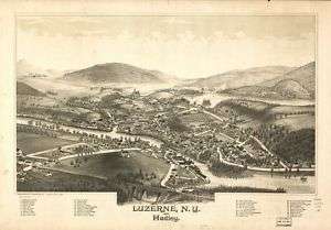 1888 LUZERNE HADLEY NEW YORK Saratoga County NY MAP CD  