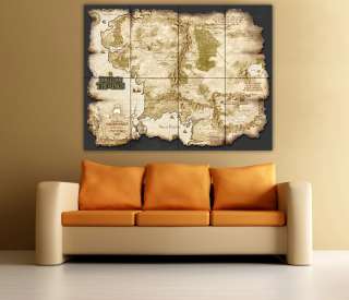 Large Middle Earth Map Poster   Lord Of The Rings  