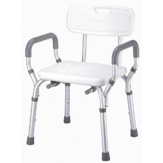 Essential Medical Supply Molded Shower Bench with Arms and Back