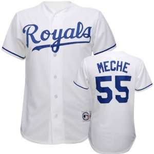  Gil Meche White Majestic MLB Home Replica Kansas City 