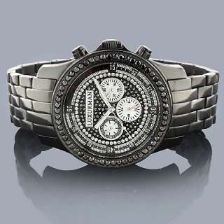 Black Diamond Watches for Men by LUXURMAN 2.25ct  