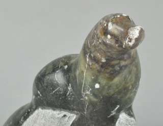   Soapstone Seal Sculpture Inuit Art Carving Eskimo Signed  