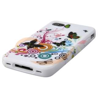 ACCESSORY for Apple iPhone 4S 4 G PRIVACY GUARD+CHARGER+SKIN FLOWER 