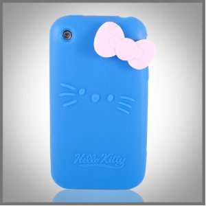 Hello Kitty Blue Silicone w bow (bow color may vary 