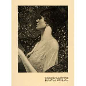 1920 Print Summer Night Portrait Una Tristram Actress 