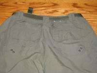 REI Womens Army Olive Green UPF 50+ Convertible Pants Shorts w/ Belt 