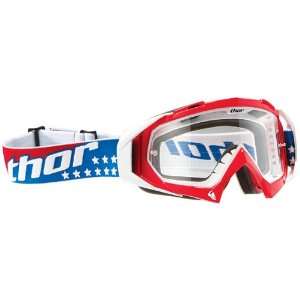  Thor Motocross Hero Goggles   Red/White/Blue Automotive