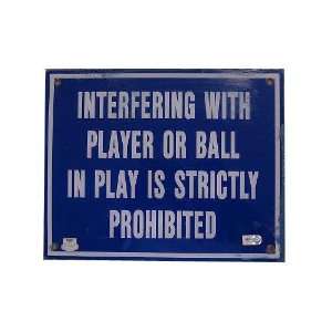  Game Used New York Yankees No Interfering Sign. MLB 