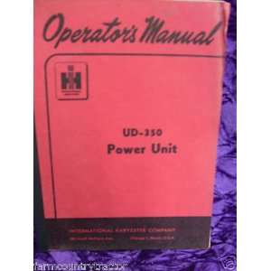 International UD 350 Power Unit OEM OEM Owners Manual: International 