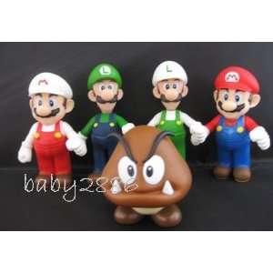  Super Mario Bro Action Figure Toy 5 Pcs Set: Toys & Games