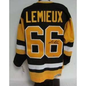 Mario Lemieux Signed Uniform   Sz L Reich PM   Autographed NHL Jerseys 