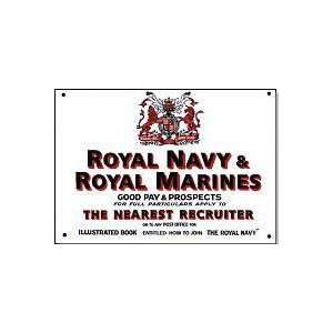  Royal Navy & Royal Marines recruitment enamel steel sign 
