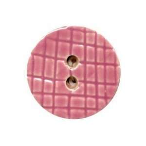  Textures Ceramic Button Purple Grid 1ct (3 Pack) Pet 